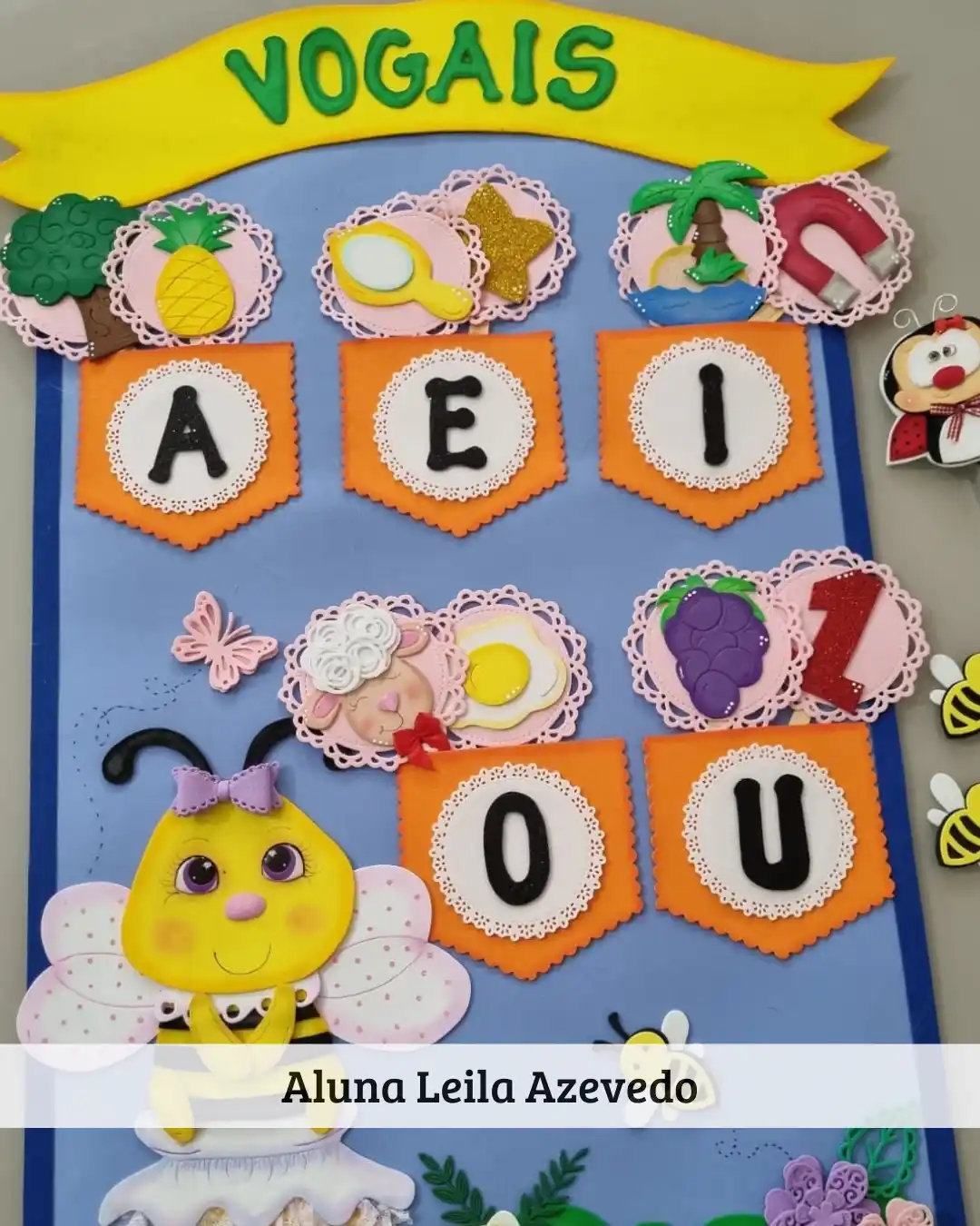 Produção em EVA de aluna EAS — criação manual