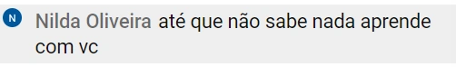 Print de mensagem de aluna EAS