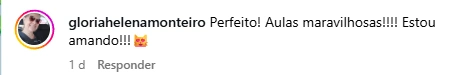 Print de mensagem de aluna EAS